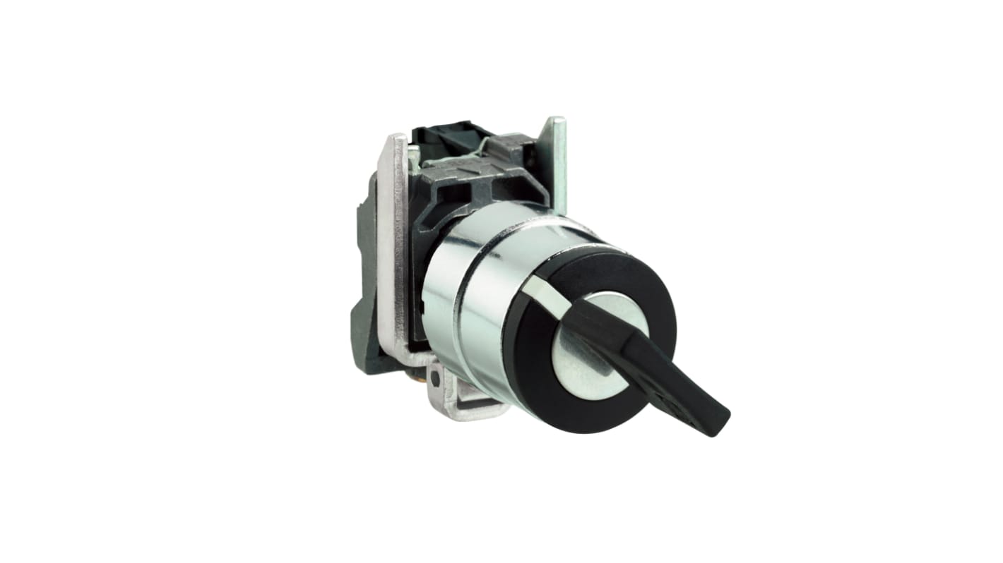 Interruttore a chiave a 2 posizioni Schneider Electric XB4BG61, montaggio a vite, protezione IP66/IP67, angolo di rotazione 90°.