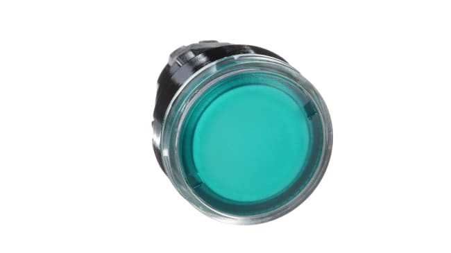 Testa pulsante luminoso verde Harmony XB4 ZB4BW33 Schneider Electric - Serie, certificazioni UL, CSA, CE, NEMA, IEC, JIS. Ideale per avviare macchinari industriali, resistente a temperature estreme e pulizie frequenti.