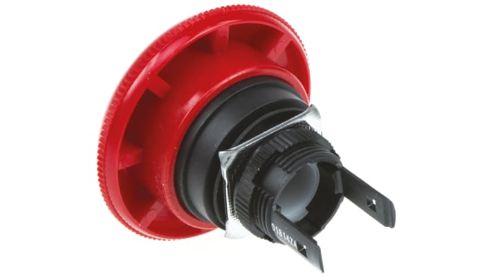 Pulsante di arresto di emergenza Omron A165EM02, diametro foratura 16 mm, tensione 230 V, tenuta IP65, configurazione DPST.