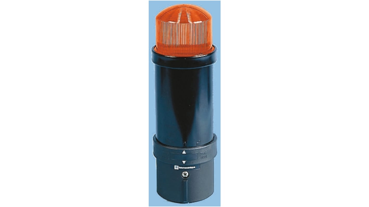 Segnalatore lampeggiante ambra Schneider Electric XVBL6M5, montaggio su base, altezza 232 mm, grado di protezione IP65.