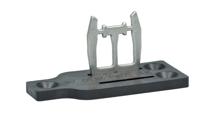 Attuatore Schmersal AZM 161-B1E in acciaio inox per interruttore di sicurezza, con morsetti a vite e 6 contatti. Corsa 5,5 mm.