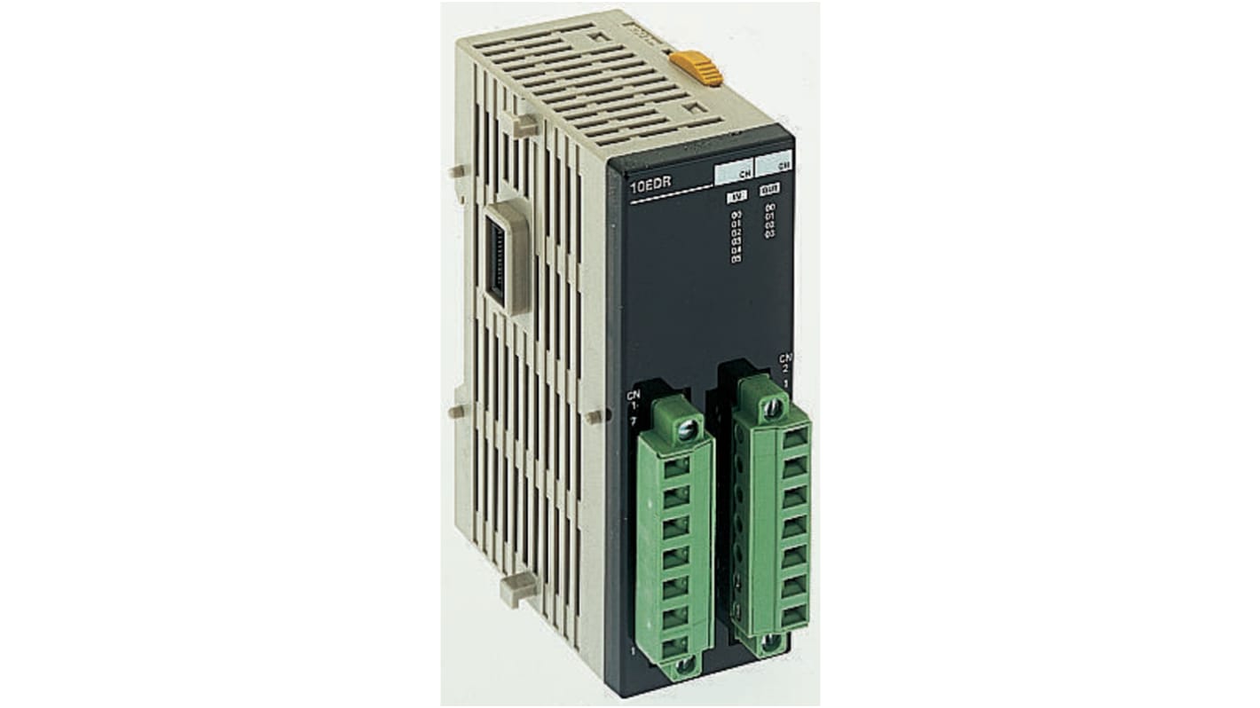 Modulo di espansione analogico Omron CPM2C10EDR, compatibile con CPM2C, 6 ingressi e 4 uscite analogiche, dimensioni 90 x 33 x 65 mm.