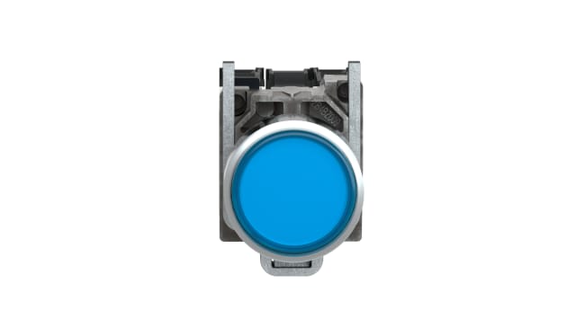 Pulsante luminoso blu IP69K 24V - Schneider Electric XB4BW36B5, Serie Harmony XB4. Resistente alle vibrazioni, ideale per ambienti industriali.