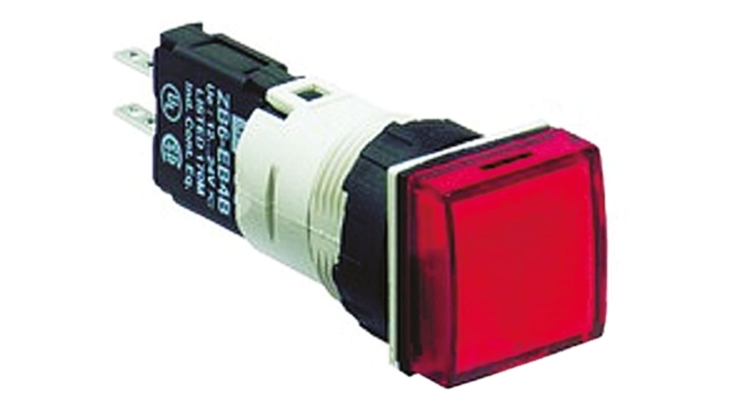 Luce pilota LED rossa Schneider Electric, montaggio a pannello, diametro foro 16 mm, protezione IP65, tensione 12-24 V.