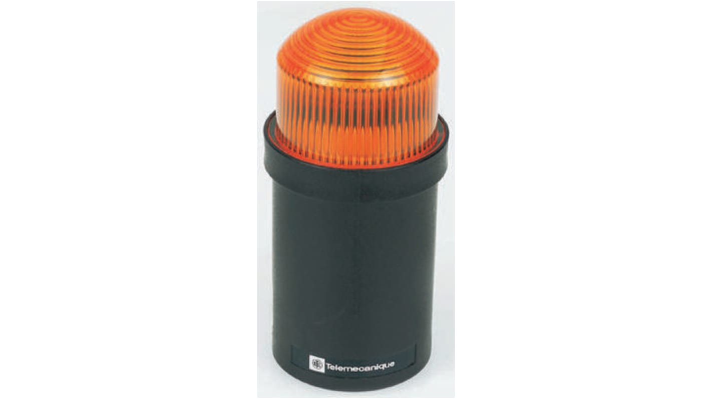 Segnalatore lampeggiante ambra Schneider Electric XVDLS6B5, 24 V, montaggio superficiale, altezza 104 mm, IP40.