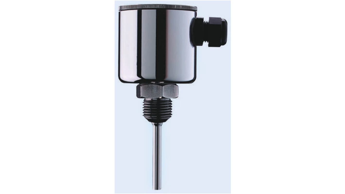 Sensore RTD PT100 Jumo 902810/20-1001-2-6-100-104-26/305, sonda 100mm, diametro 6mm, precisione classe B, per applicazioni industriali.