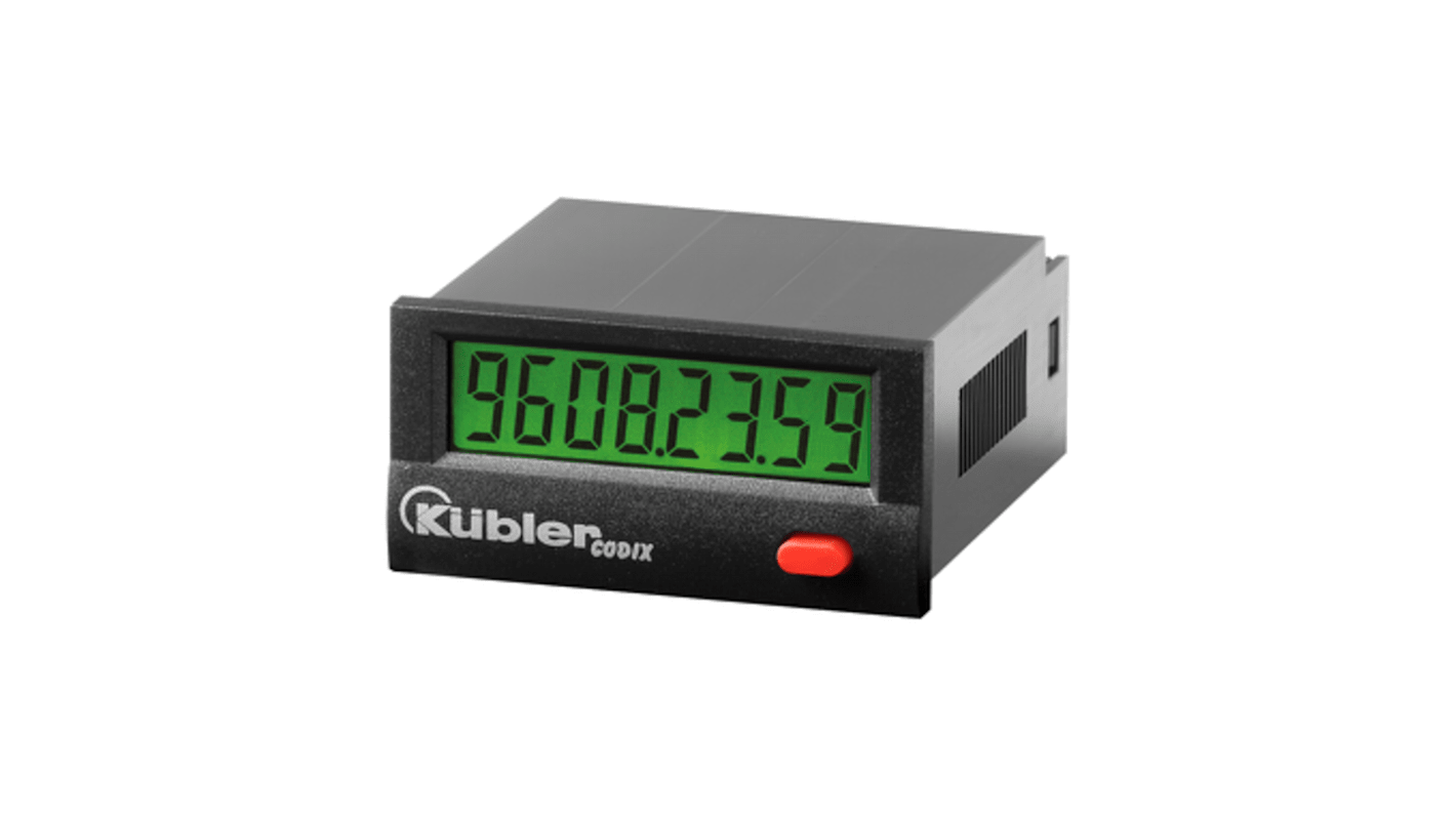 Contatore LCD Kübler 6.135.012.851, 8 cifre, montaggio a pannello, alimentazione 4-30 V c.c., grado di protezione IP40.