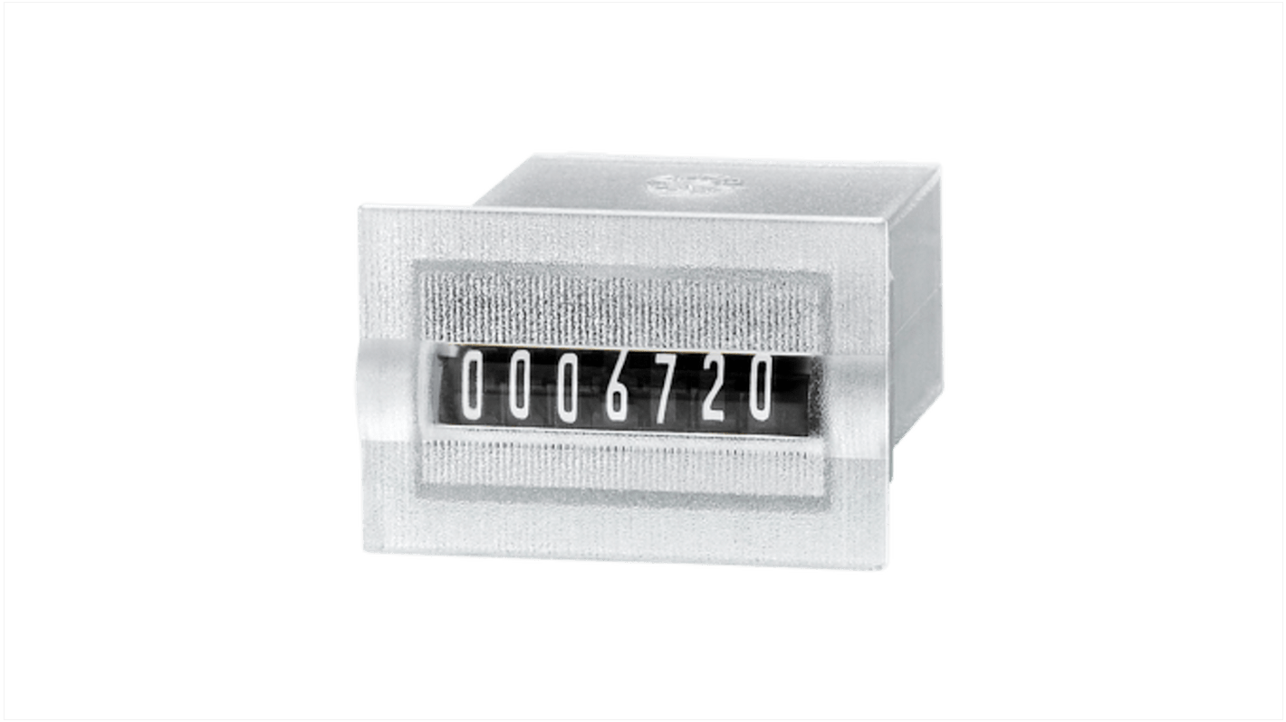 Contatore Kübler 1.660.200.013, 10Hz, 7 cifre, montaggio a pannello, alimentazione 24 V c.c., grado di protezione IP65.