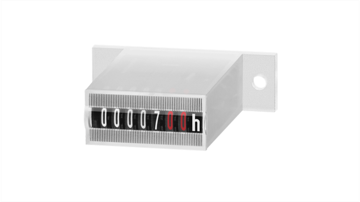 Contatore Kübler 3.100.000.383, 7 cifre, alimentazione 4,5-35 V c.c., montaggio a pannello, dimensioni 32 x 15 mm.