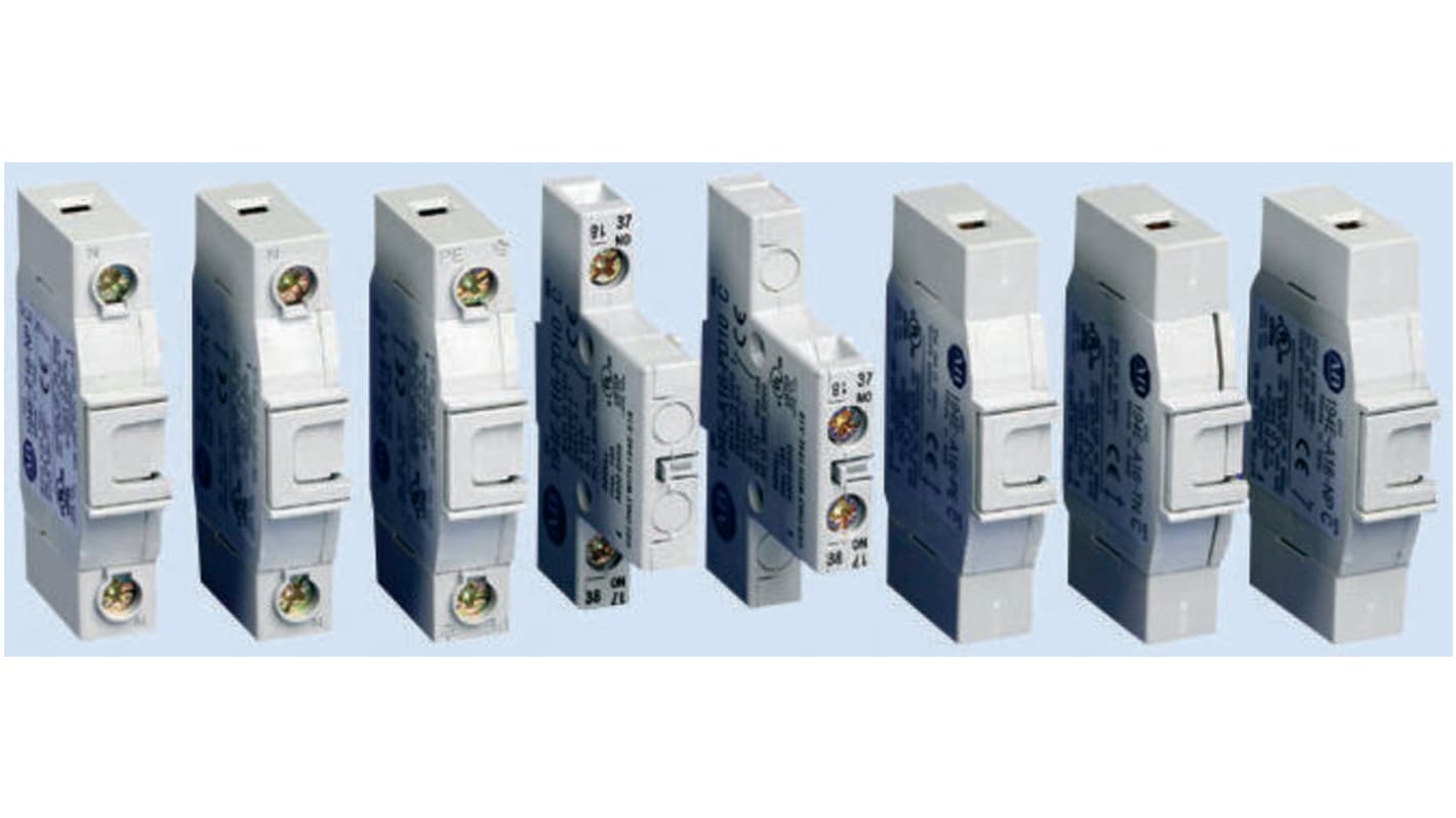 Allen Bradley 194E-A16-TN, modulo contatti ausiliari per sezionatore, montaggio anteriore, con interruzione ritardata e terminale di messa a terra.