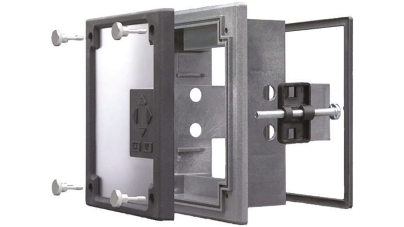 Kit di protezione pannello frontale Siemens 6AG1057-1AA00-0AA2 per dispositivi LOGO!, compatibile con montaggio su guide standard. Dimensioni 90x72x55 mm, protezione IP65.
