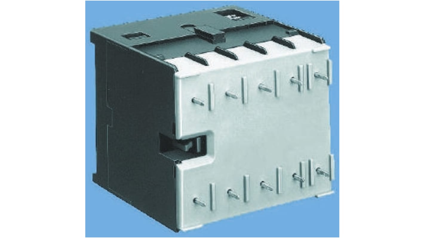 Contattore ABB GJL1313009R0011, 3 poli, 20 A, bobina 24 V c.c., montaggio su guida DIN, dimensioni 47,5 x 45,5 x 51,5 mm.