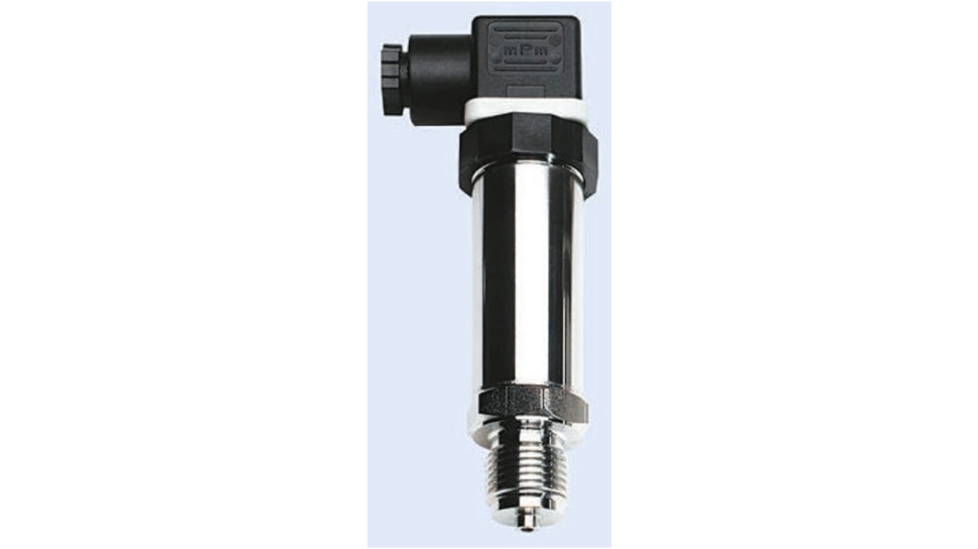 Sensore di pressione relativa Jumo 404366/000, gamma 0-60 bar, uscita 4-20 mA, corpo in acciaio inox, IP65.