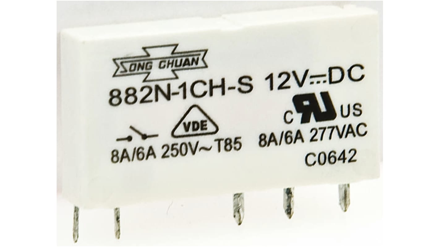 Relè di potenza Wieland flareMove SPDT, bobina 60V cc, montaggio su guida DIN, dimensioni 6,2 mm di larghezza.