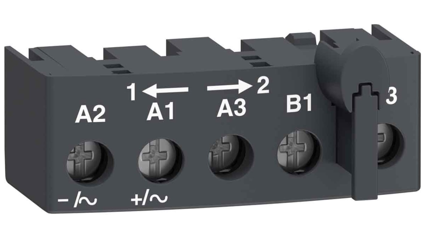 Starter motore avanzato Schneider Electric LU9M1 15 kW TeSys U-Line. Compatibile con blocco invertitore LU2M BOBL. Soluzione modulare per controllo motori.