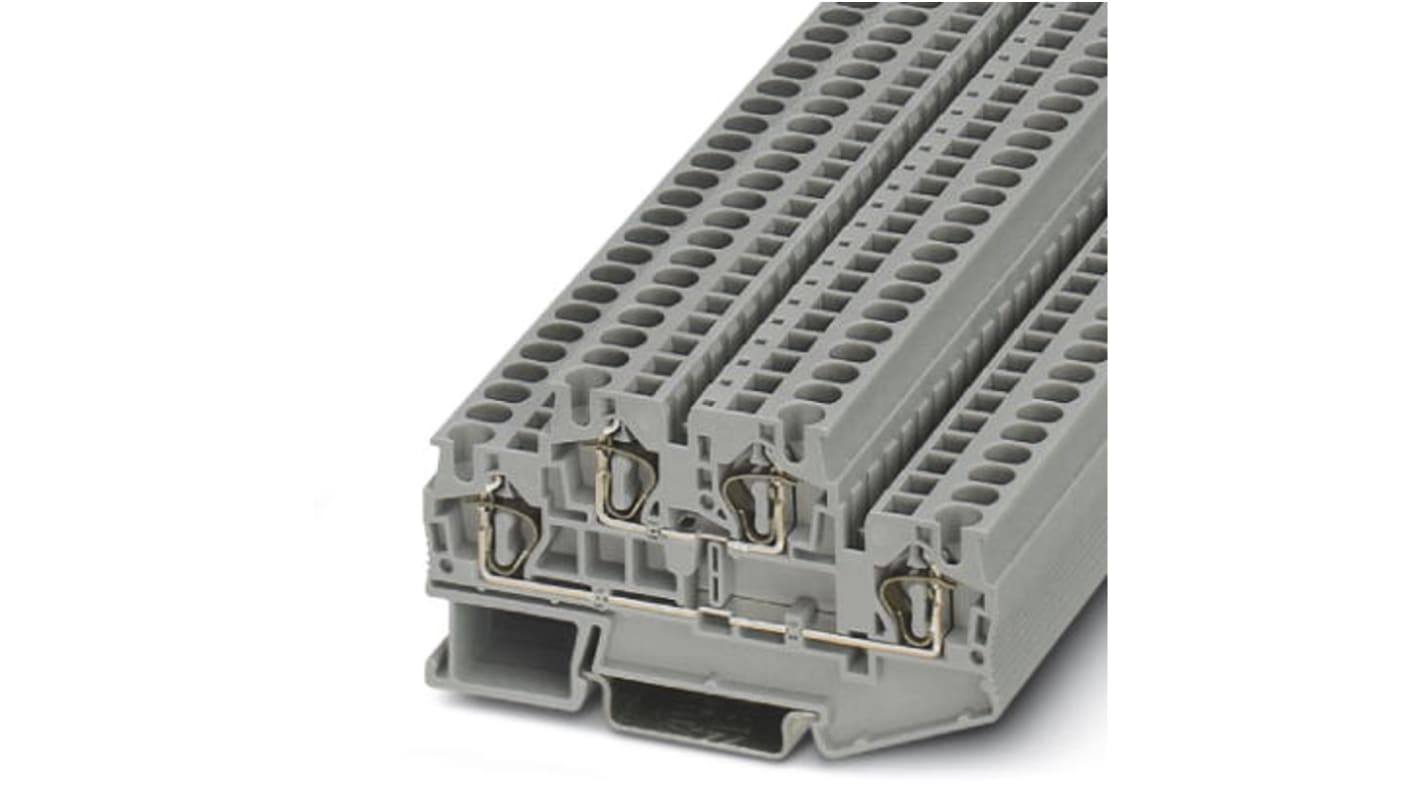 Morsettiera a doppio livello Phoenix Contact 3031429 per guida DIN, Grigio, 32A - Installazione facile, gabbia a molla, ATEX, 0.08mm²-1.5mm².