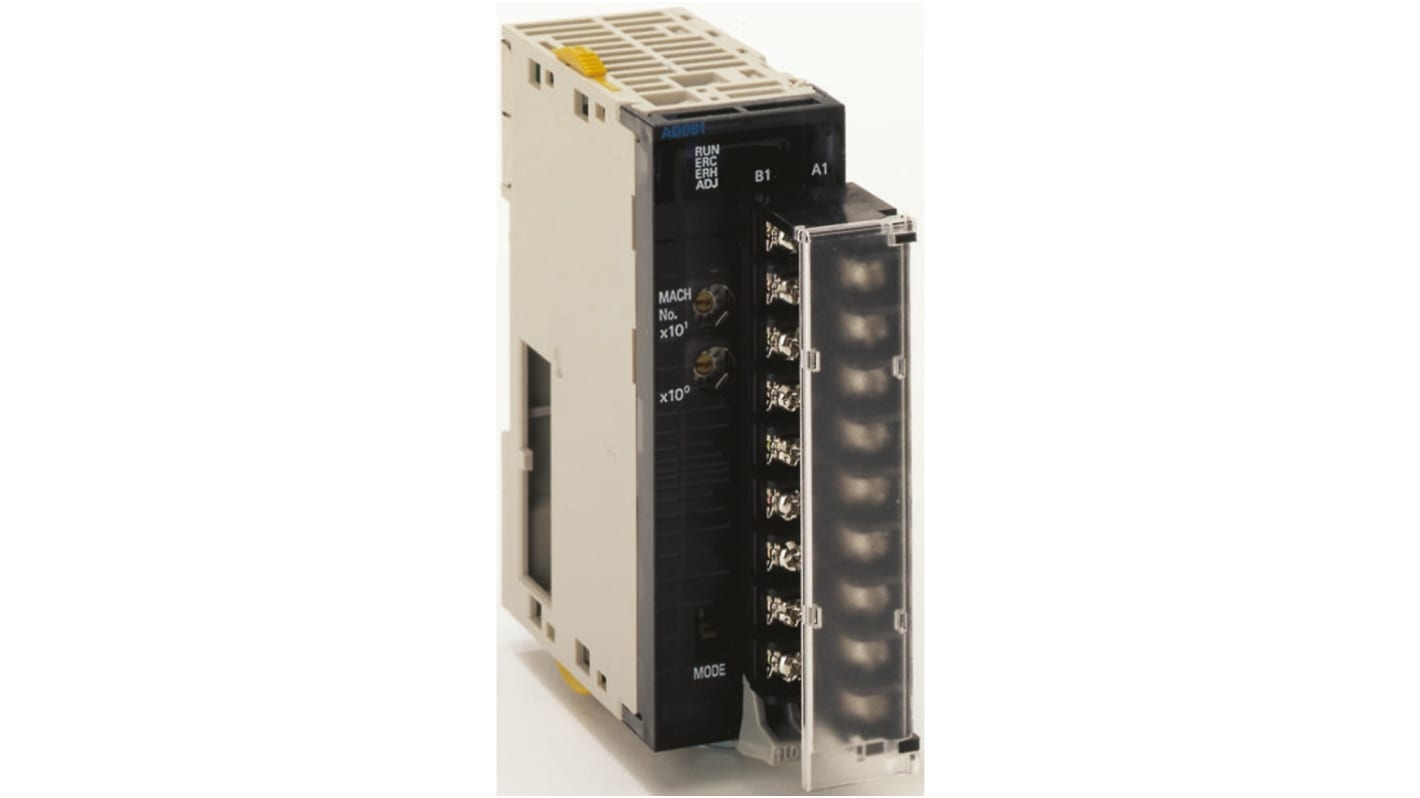 Modulo di espansione analogico Omron CJ1W-AD041-V1 SL per PLC Serie SYSMAC CJ, dimensioni 90 x 31 x 89 mm, supporta 8 segnali.