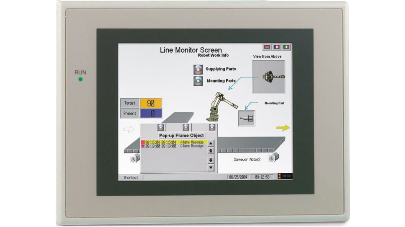Omron NS8-TV00-V2, display HMI touchscreen 8,4", risoluzione 640x480, grado di protezione IP65, alimentazione 24 V c.c.