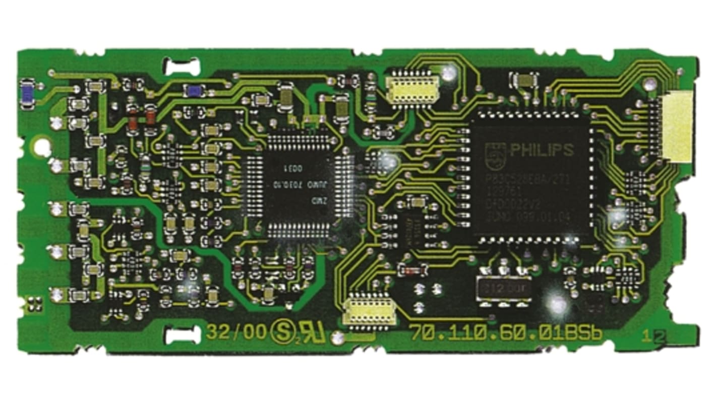 Modulo relè Jumo 70/00442786 con display digitale multicolore, 2 uscite relè, ingresso universale, dimensioni 96 x 48 mm.