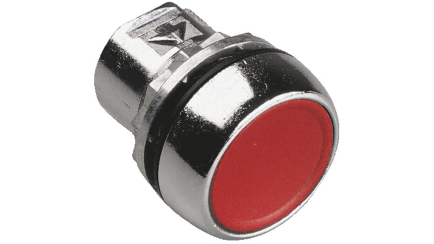 Allen Bradley 800FM-F4, attuatore pulsante rotondo rosso, diametro 29.6mm, protezione IP65, montaggio a vite, -25°C/+70°C.