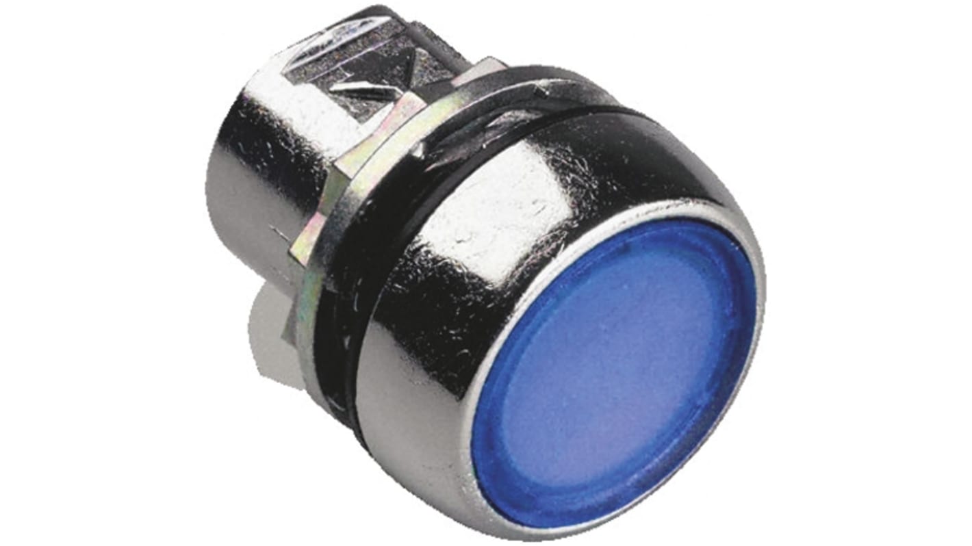 Attuatore pulsante instabile Allen Bradley 800FM-LF6, diametro 22,5 mm, blu, montaggio a pannello, grado di protezione IP65.