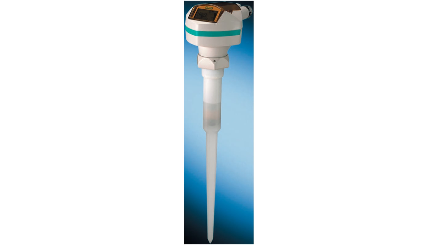 Sonda di livello Siemens 7ML5430-2BE10, trasmettitore radar 5,8GHz, portata 20m, IP67/IP68, temperatura -40°C/+80°C.