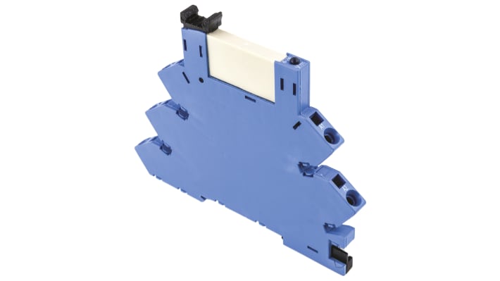 Finder 38.81.0.240.8240, relè d'interfaccia SPST per guida DIN, 230V, dimensioni 87.9 x 6.2 x 75.6mm.