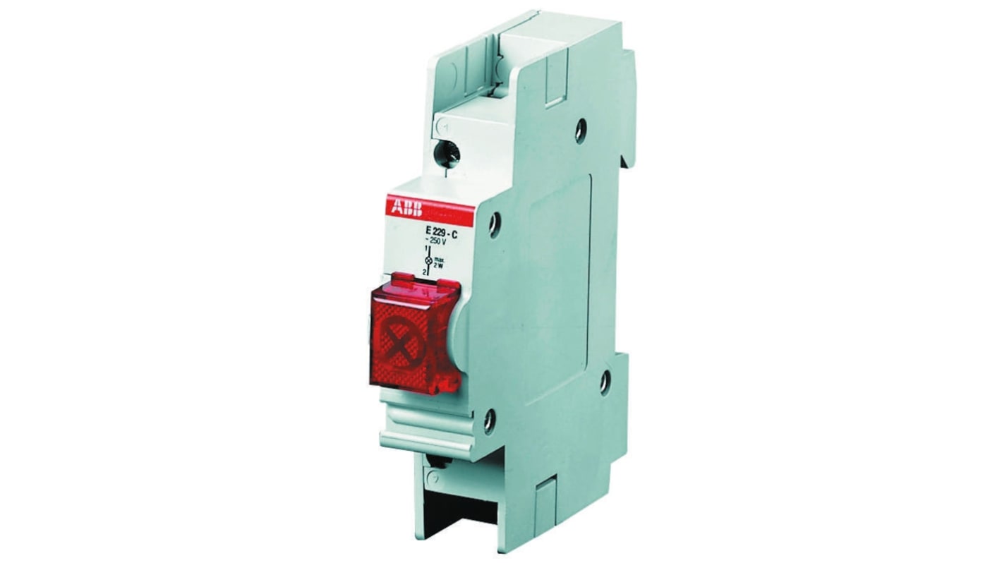 Indicatore LED ABB E219-B, tensione 250V, luce pilota bianca, compatibile con contattori superiori a ESB20.
