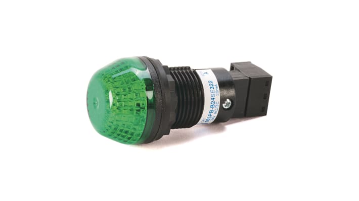 Allen Bradley 855PB-B20ME322, segnalatore LED verde fisso, montaggio a pannello 22,5 mm, IP65, 240 V, altezza 72 mm.