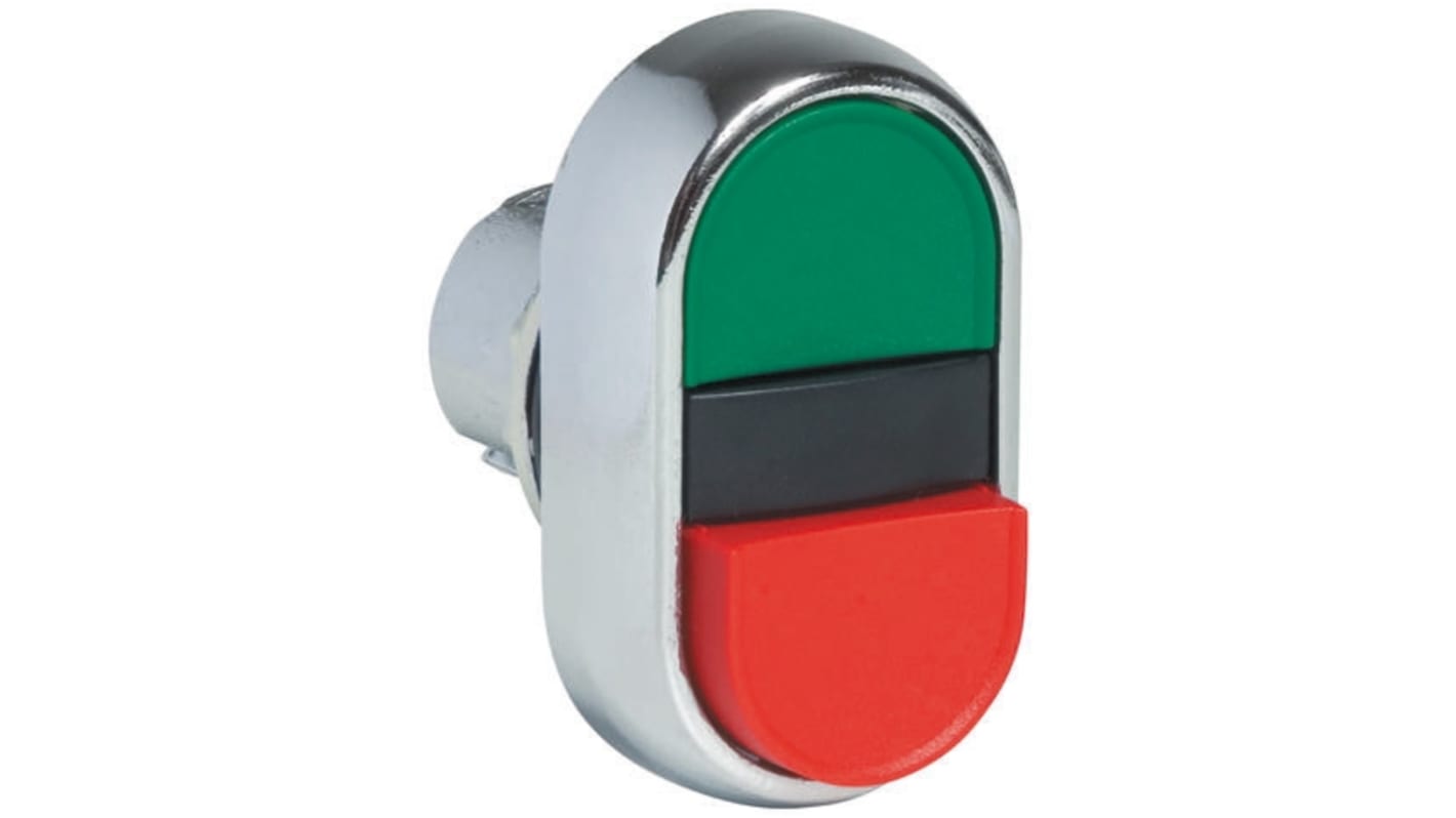 Attuatore pulsante instabile Allen Bradley 800FM-U3F3F34, colore verde e rosso, diametro 29.6mm, montaggio a pannello, protezione IP65.