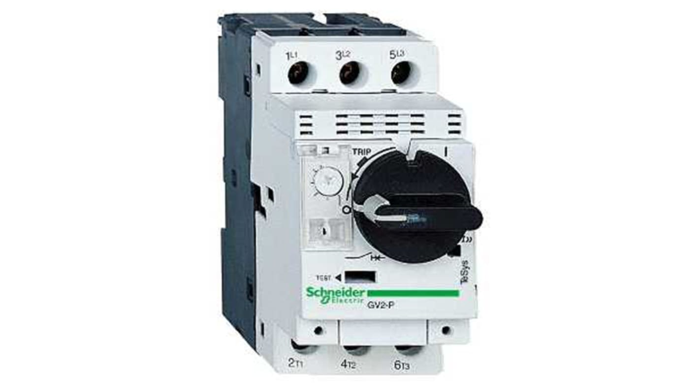 Interruttore automatico motore Schneider Electric GV2P04 0,63 A TeSys - Protezione da sovraccarichi e cortocircuiti, design compatto e robusto, tecnologia magnetotermica. Ideale per applicazioni industriali.