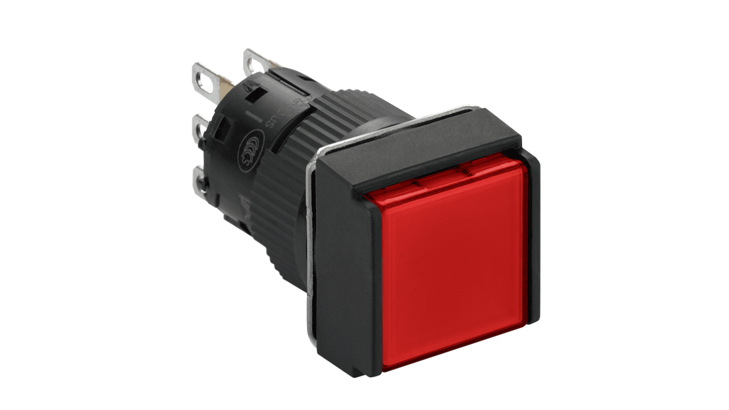 Pulsante luminoso SPDT rosso Schneider Electric, montaggio a pannello, IP65, diametro foratura 16 mm, tensione 250 V.