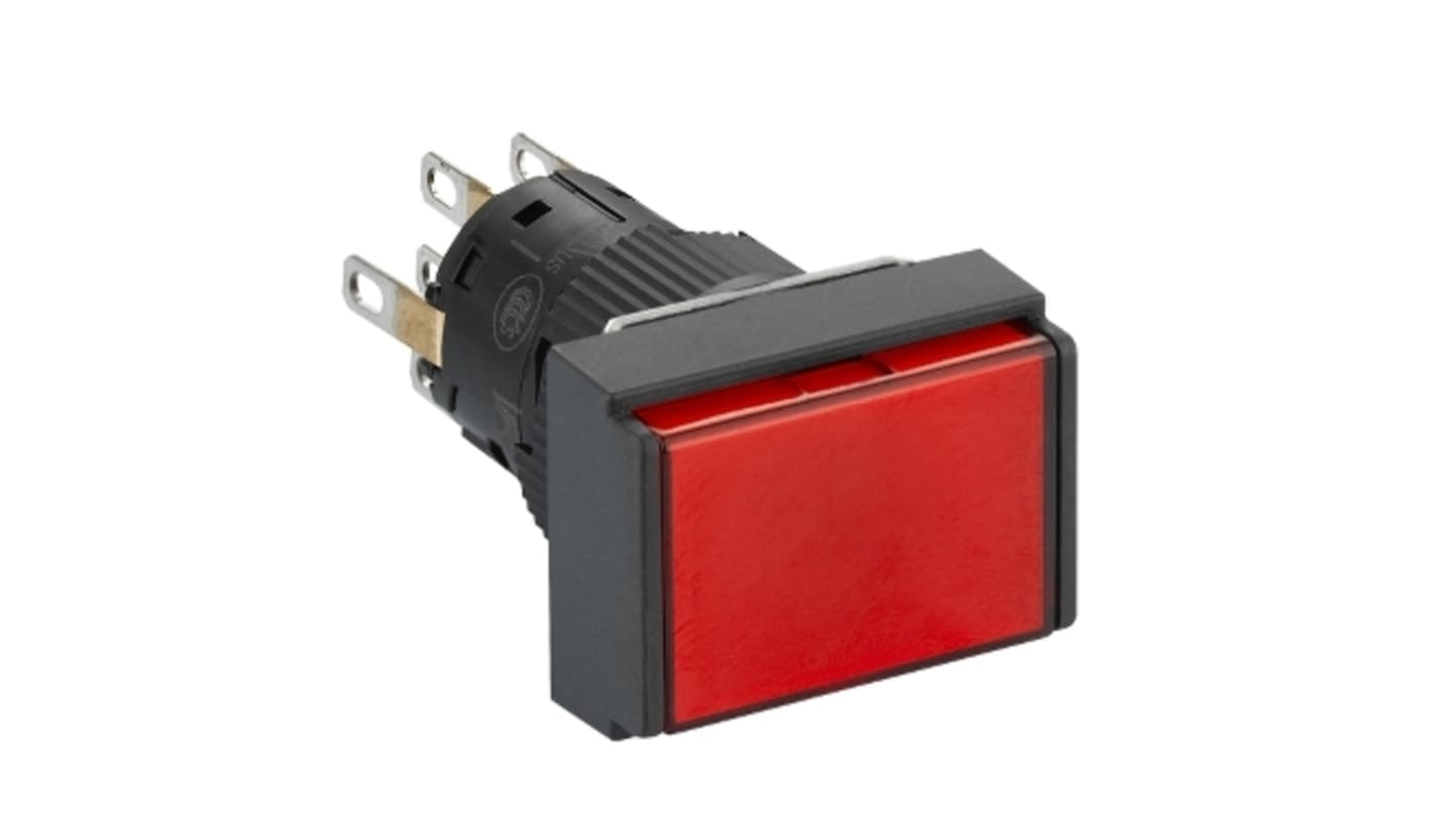 Pulsante luminoso Schneider Electric XB6EDW4B2P, DPDT, montaggio a pannello, IP65, diametro 16 mm, LED integrato.