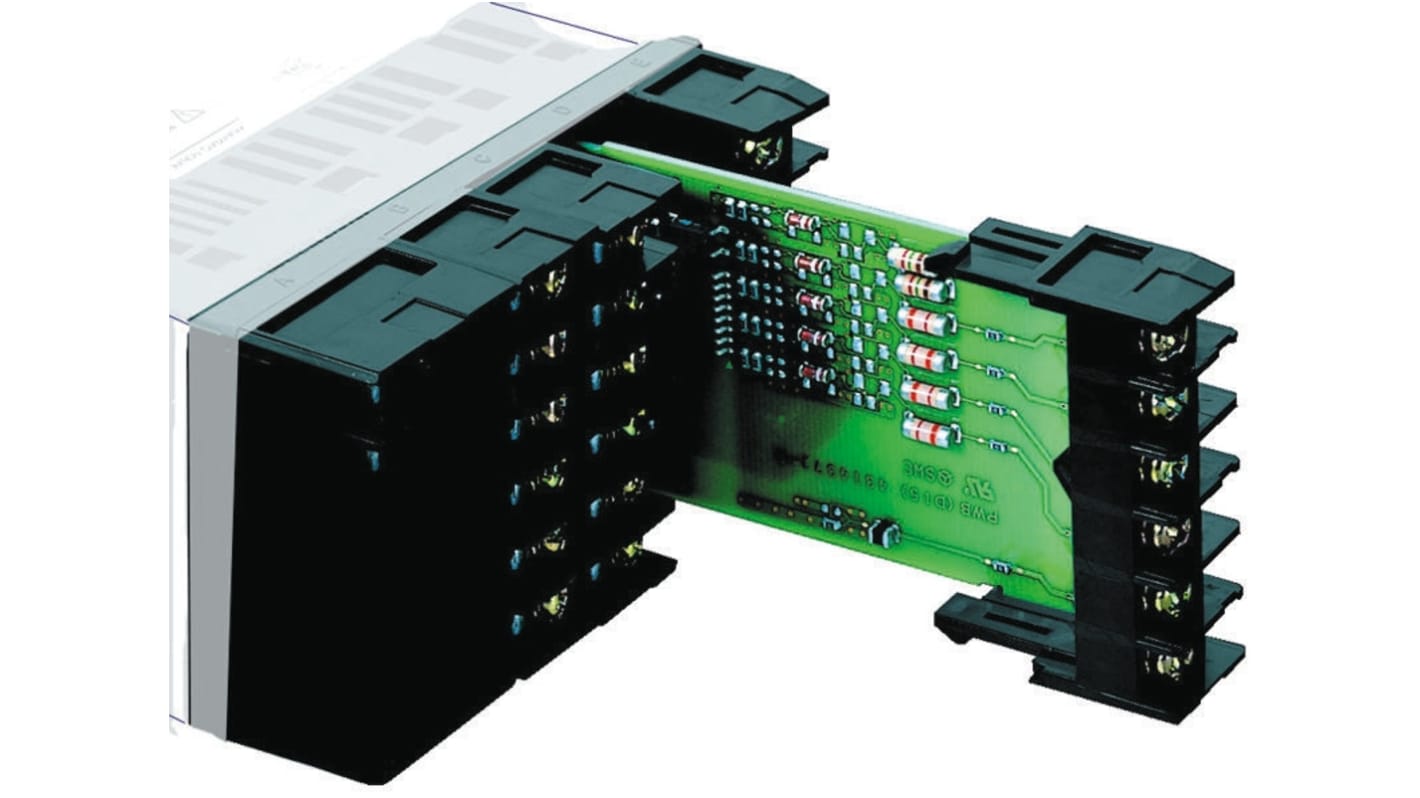 Omron K33-A, scheda di uscita per serie K3HB, alimentazione 10 V c.c., dimensioni 101,2x112x48 mm, foratura pannello 92x45 mm.