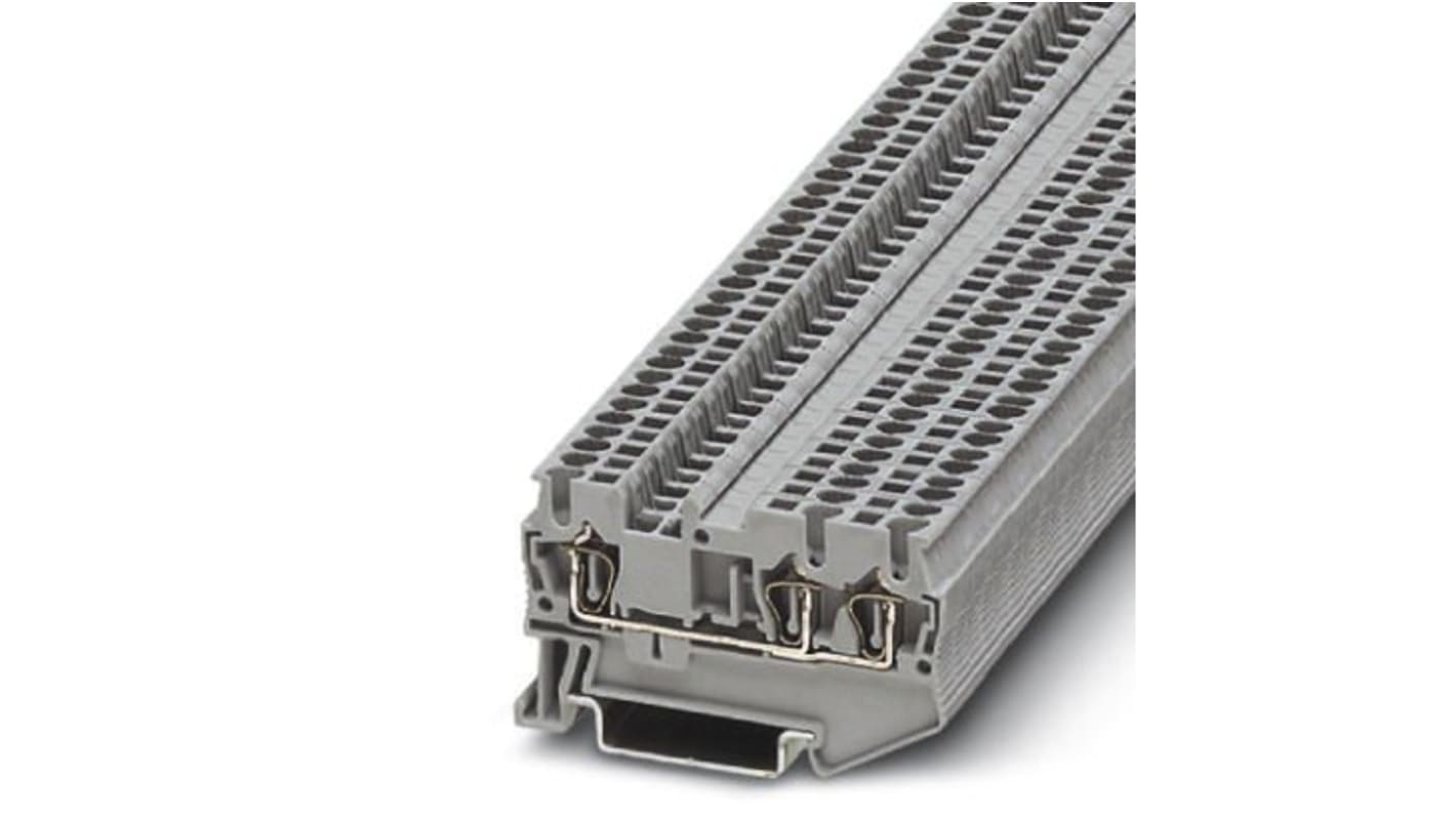 Morsettiera passante Phoenix Contact 3031128 ST 1.5-TWIN, Grigio, 17.5A. Connessione a molla, design compatto, ATEX EX.