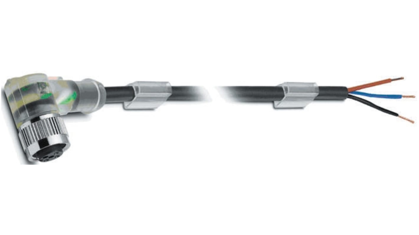 Cavo sensore/attuatore Phoenix Contact M12 femmina, terminazione cavo aperta, L. 5m - Codice 1668247. Conforme agli standard CUL, GOST, UL Listed. Compatibile con connettore maschio serie SACC.