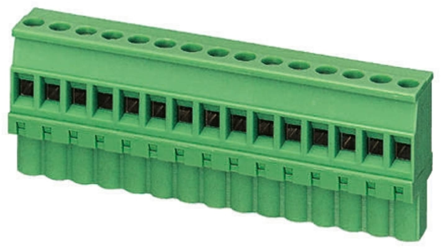 Morsettiera Femmina Phoenix Contact 1792838 - Connettori a innesto da 5,08 mm per circuiti stampati, 12 A, ideali per elettronica industriale.