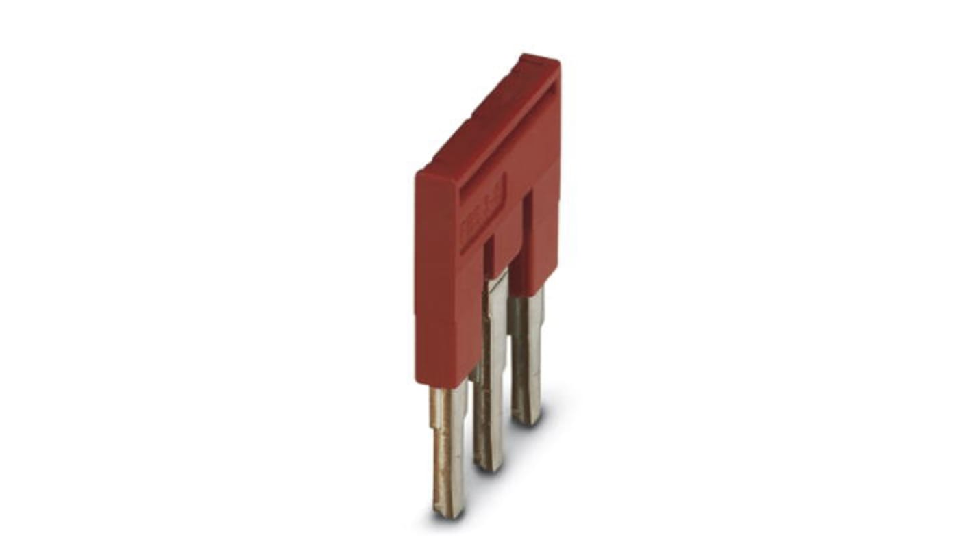 Barra a ponticello Phoenix Contact FBS3-6 (cod. 3030242) per collegamenti rapidi fino a 41A. Sistema a innesto per morsettiere CLIPLINE.