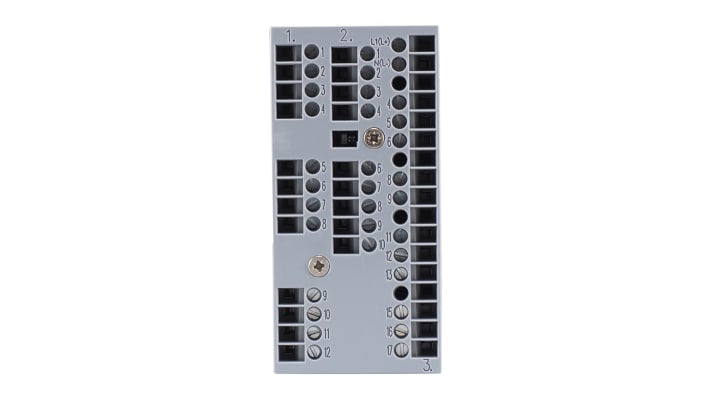 Indicatore digitale Jumo 701550/181-000-25/000, dimensioni 96 x 48 mm, alimentazione 20-30 V, display LCD multicolore, IP65.
