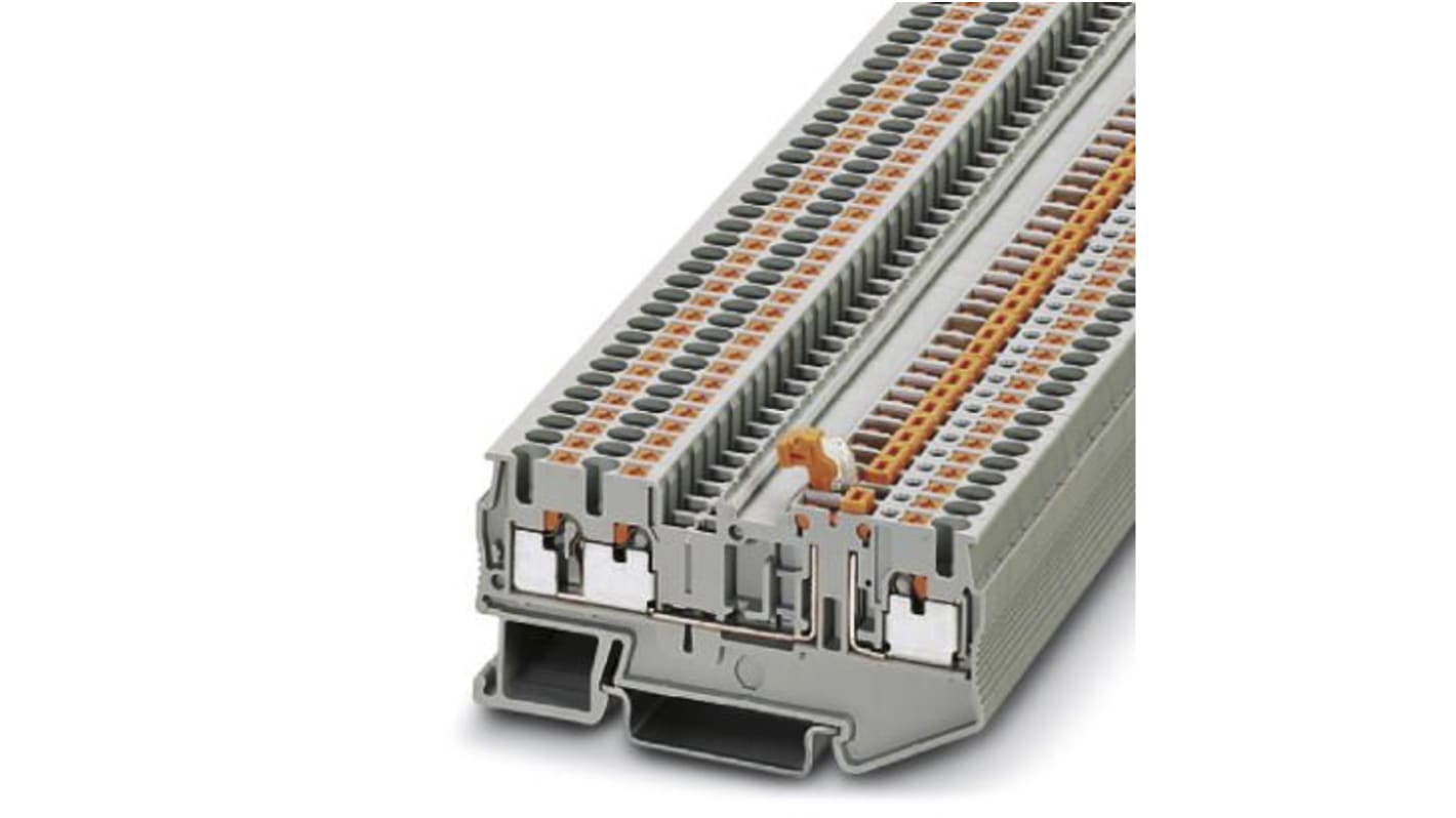 Morsettiera di scollegamento a coltello Phoenix Contact 3210169 - Grigio, 20A, Isolamento PA, 400V - PT 2,5-TWIN-MT - Ideale per automazione e distribuzione elettrica.