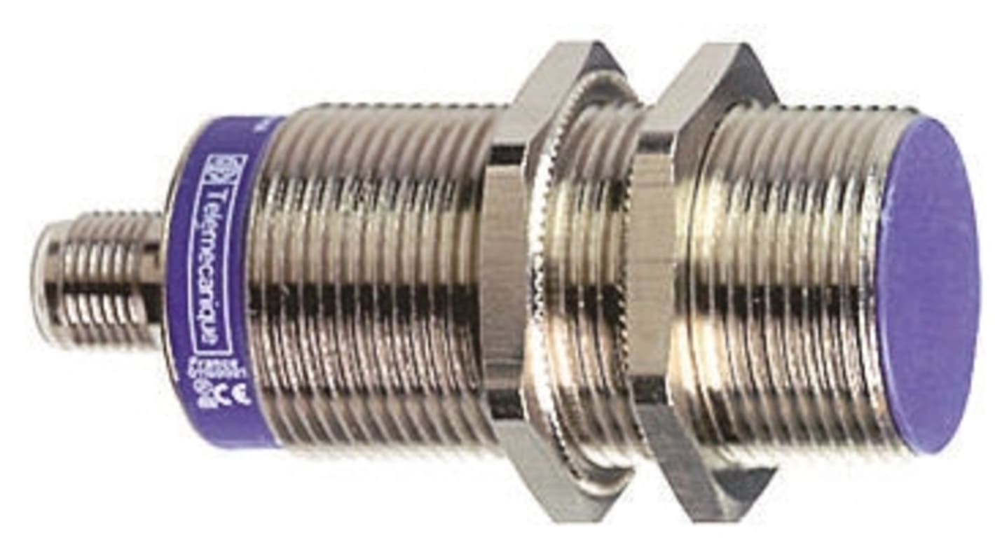 Sensore di prossimità cilindrico PNP Telemecanique Sensors XS630B1PBL2, M30, rilevamento 15 mm, IP69K, montaggio a filo.