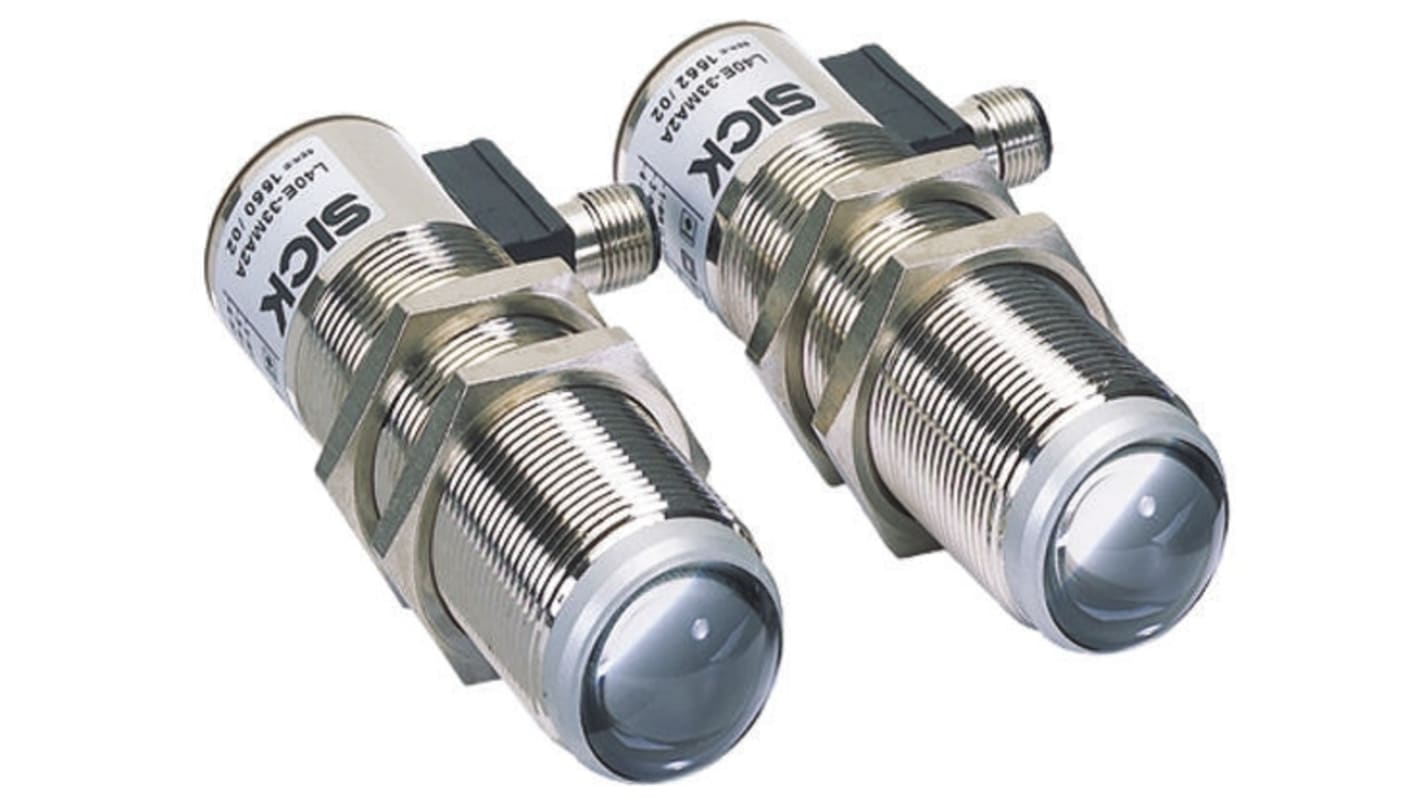 Ricevitore Sick L41E-33MA2A, barriera di sicurezza tipo 4, distanza di rilevamento fino a 60 m, IP67, M30 x 100 mm.