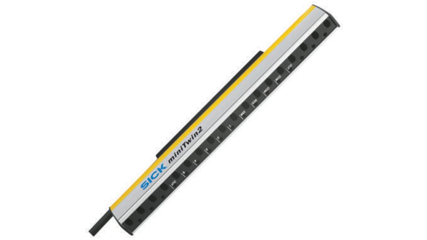 Barriera fotoelettrica Sick C2MT-03034BBC03DE0, risoluzione 34mm, distanza di rilevamento 8m, alimentazione 24V, dimensioni 15x32x300mm.