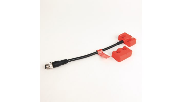 Interruttore di sicurezza senza contatto Allen Bradley Guardmaster 440N-Z21W1PH, 24V cc, 2NC, grado di protezione IP69K.
