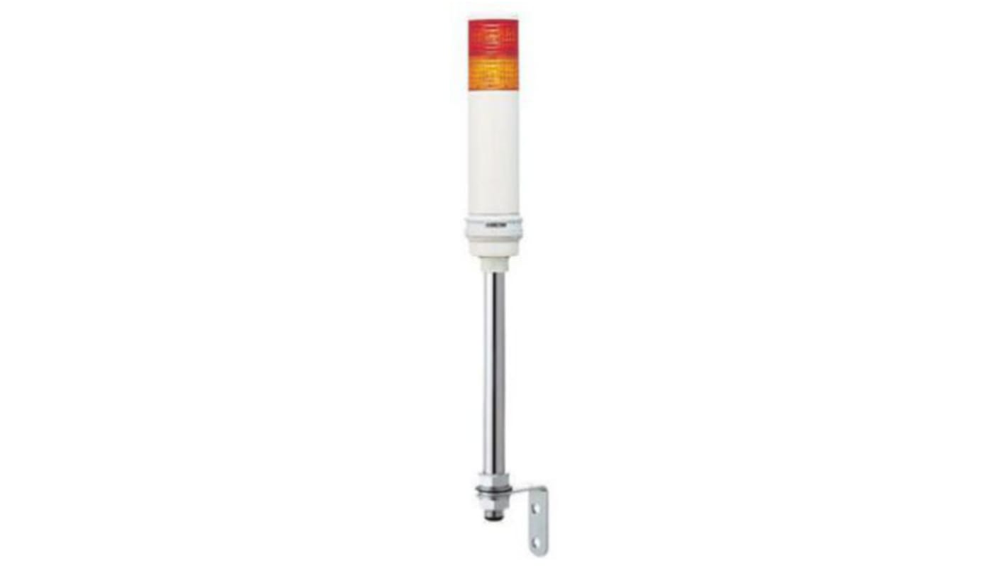 Torretta di segnalazione LED Schneider Electric XVC6B25S, 24 V, 2 elementi Rosso/Ambra, montaggio su tubo, altezza 523 mm.
