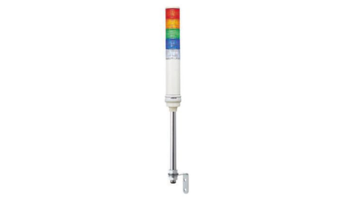 Torretta di segnalazione LED Schneider Electric XVC4B55S, 5 elementi luminosi, montaggio su tubo, altezza 664.5 mm, IP54.