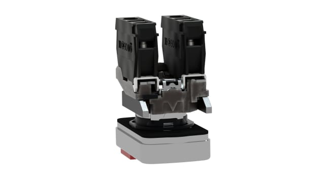 Pulsante luminoso Schneider Electric XB4BW73731M5, montaggio a pannello, SPDT, diametro 22mm, rosso/verde, IP66/IP69K.