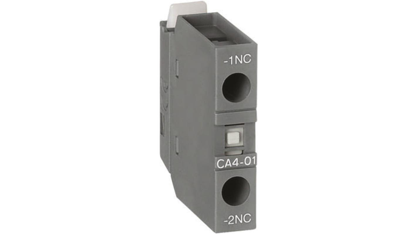 Contatto ausiliario ABB 1SBN010111R1001 CC4-01, 1NC, montaggio frontale, corrente 6 A, tensione 600 V c.c., 690 V c.a.