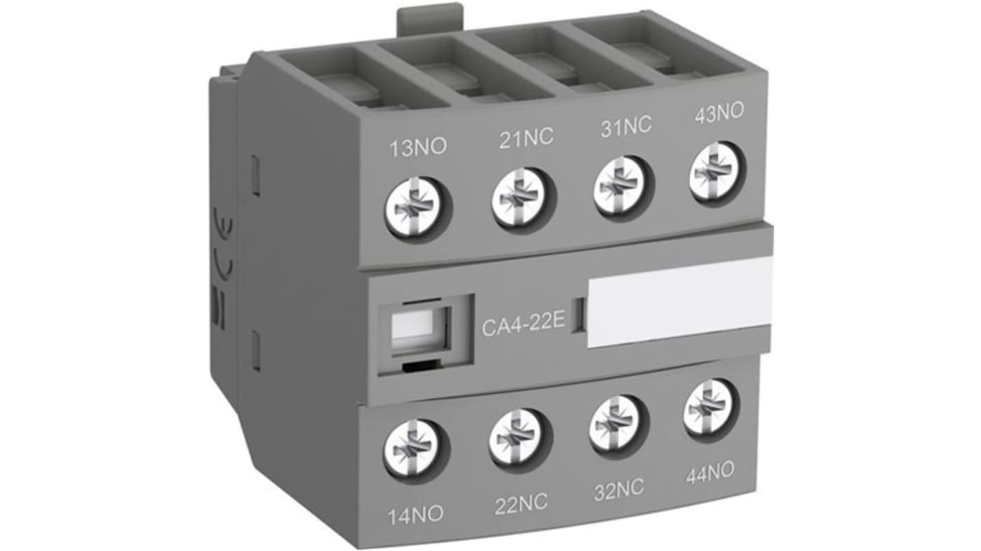 Modulo contatti ABB 1SBN010140R1213 CA4-13N, unità ausiliaria con 4 contatti, montaggio anteriore, 6 A, 600 V c.c.