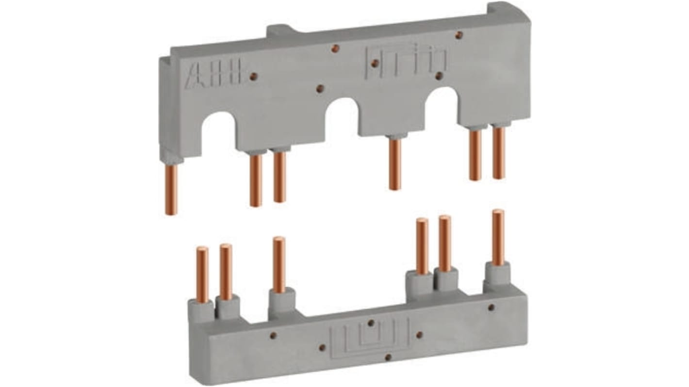 ABB 1SBN081311R1000 BER16-4, set di connessione per serie AF09 e AF16, include dispositivi di blocco e protezioni per morsetti.